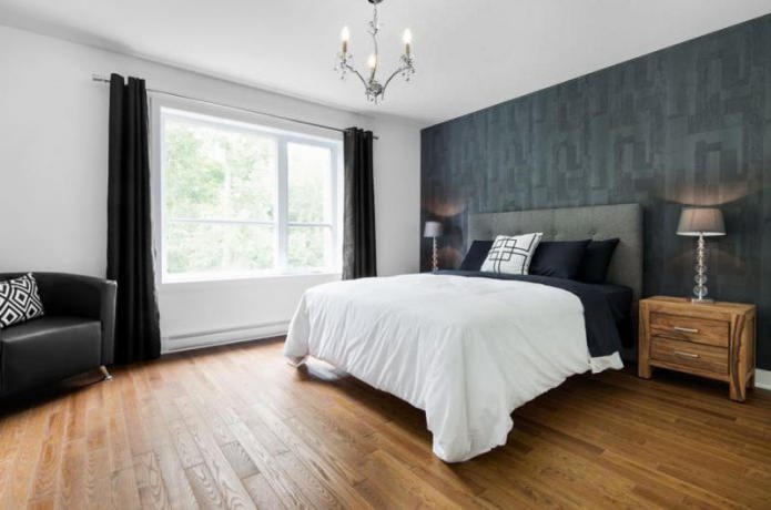 parquet a listelli in camera da letto