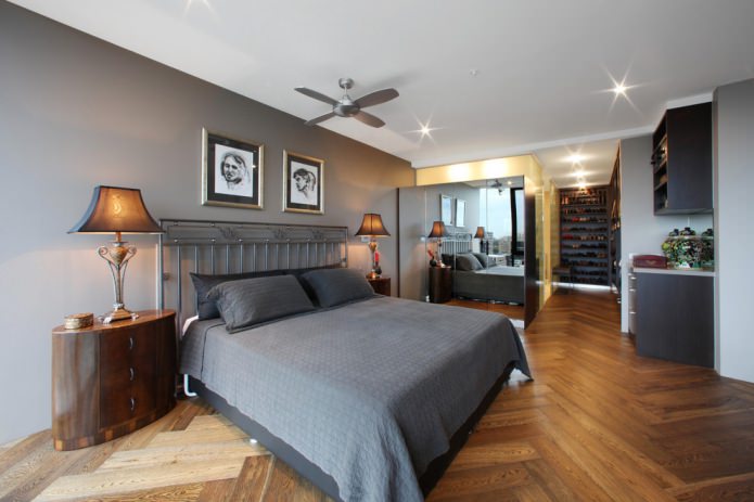 parquet a spina di pesce in camera da letto