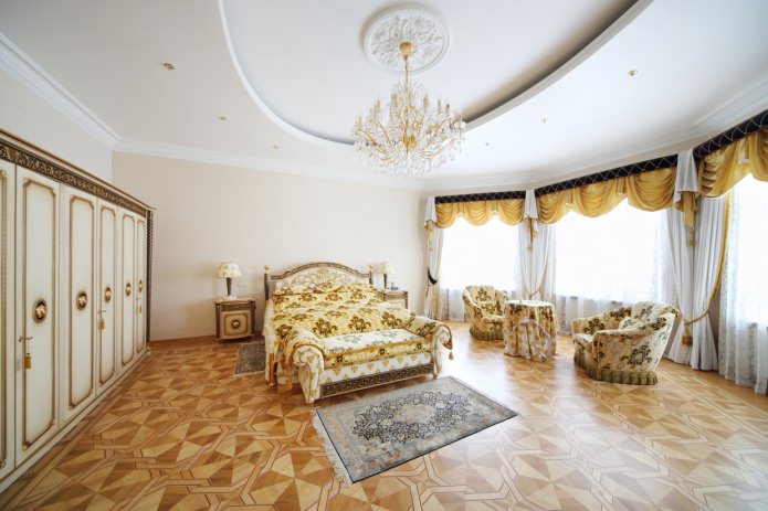 parquet artistico in camera da letto