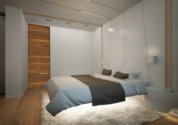 letto con illuminazione