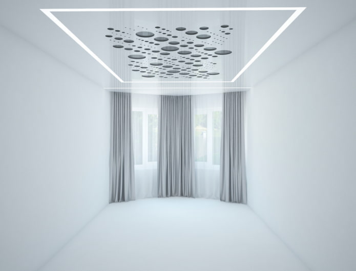 soffitto galleggiante intagliato