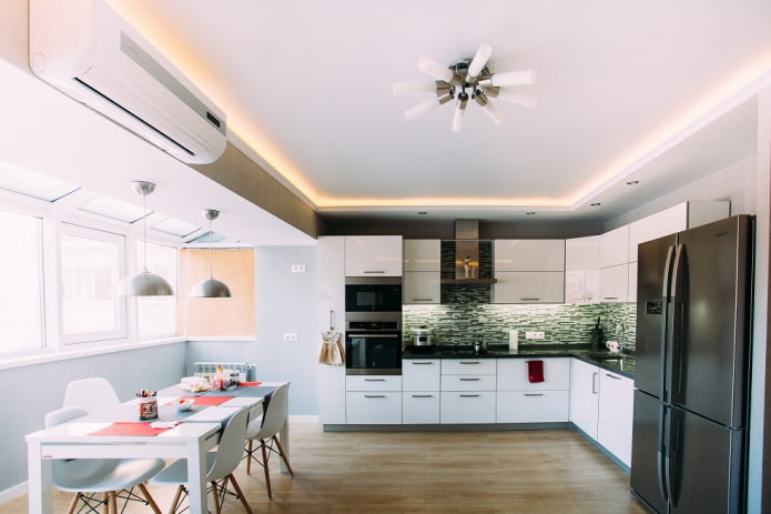 soffitto galleggiante in cucina