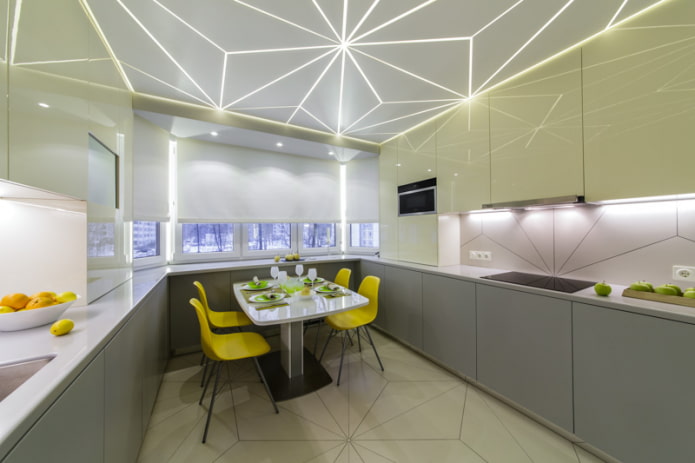 soffitto galleggiante in cucina