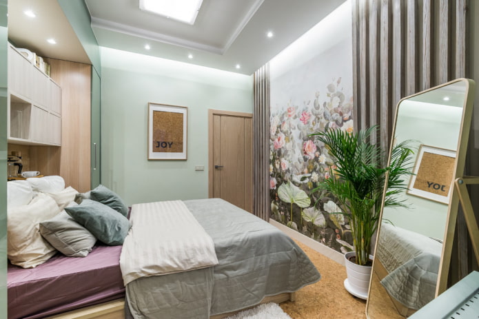 carta da parati fotografica nella camera da letto
