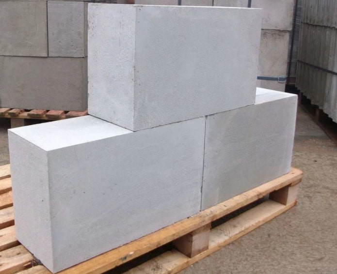 blocchi di calcestruzzo cellulare su pallet
