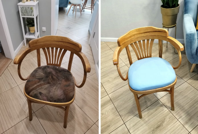 Sedia prima e dopo