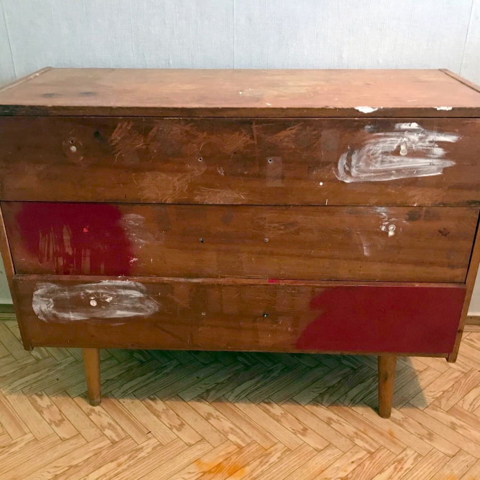 Cassettiera prima della ristrutturazione
