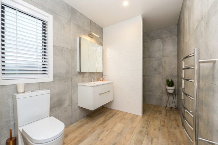 parete divisoria in cartongesso nell'interno del bagno