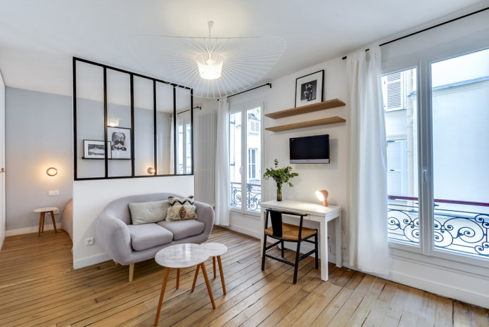 parete divisoria in cartongesso con vetro all'interno