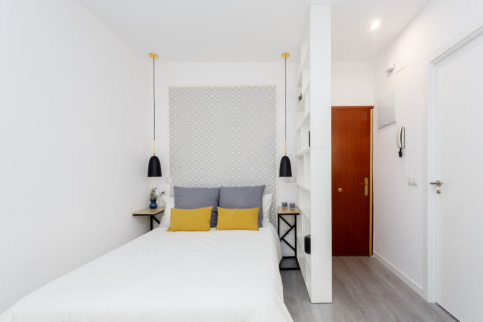 parete divisoria in cartongesso nell'interno della camera da letto