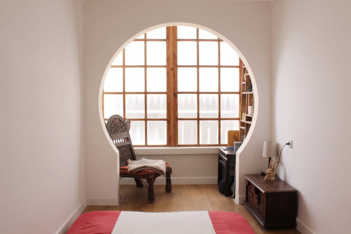 parete divisoria ad arco in cartongesso all'interno