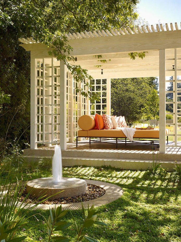 gazebo con lettino prendisole