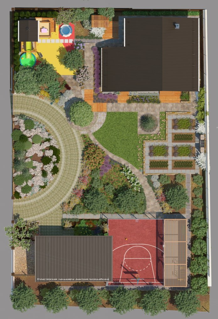 casetta estiva con parco giochi