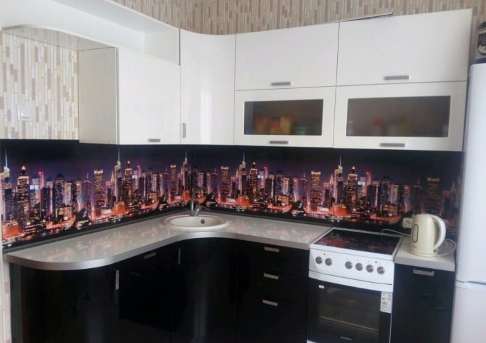 paesaggio urbano su un grembiule