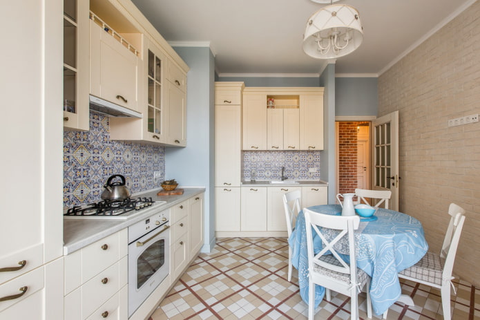 piastrelle per pavimento in cucina in stile provenzale