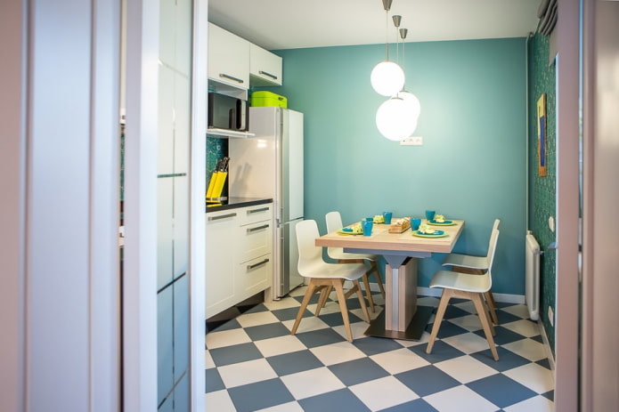 piastrelle opache per pavimenti negli interni della cucina