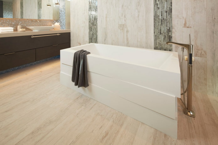 piastrelle effetto legno per pavimenti in bagno