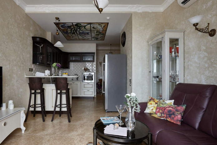 interno cucina-soggiorno