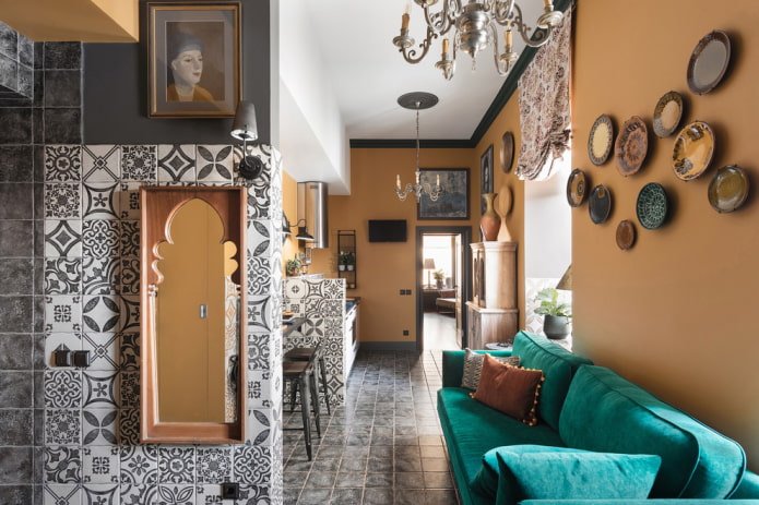 interno cucina-soggiorno