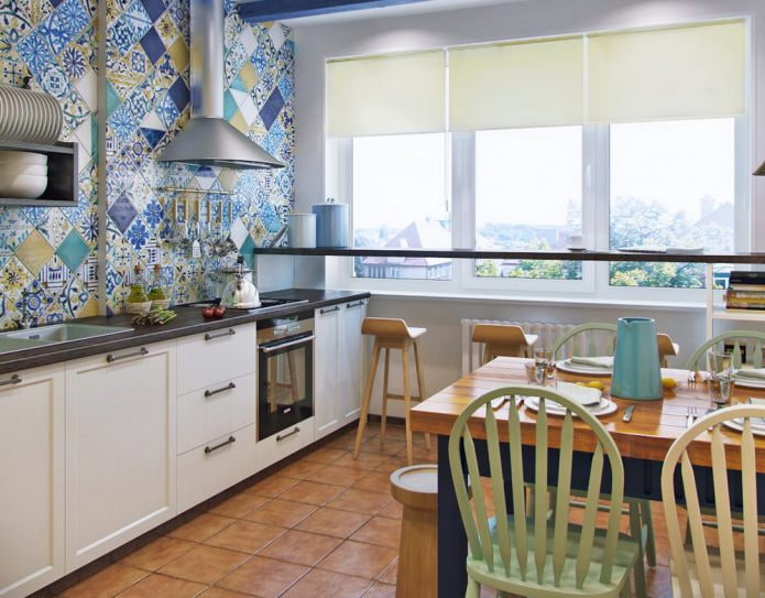 Piastrelle patchwork in cucina