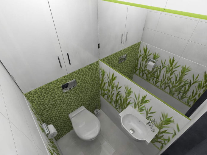 armadio a muro all'interno del bagno