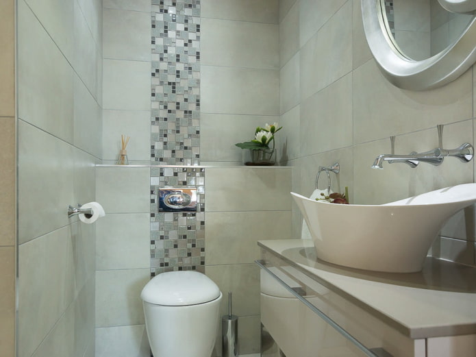 design del WC nei toni del grigio