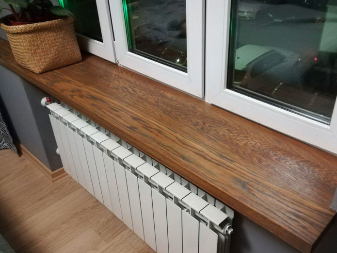 legno naturale per davanzale