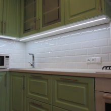 Illuminazione sotto i pensili della cucina: sfumature di scelta e istruzioni passo passo-2