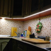 Illuminazione sotto i pensili della cucina: sfumature di scelta e istruzioni passo passo-3