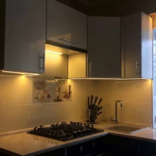 Illuminazione in cucina sotto i pensili mobili: sfumature di scelta e istruzioni passo passo-4