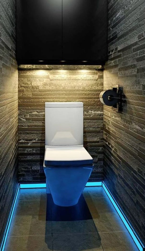 illuminazione a pavimento per l'interno del bagno