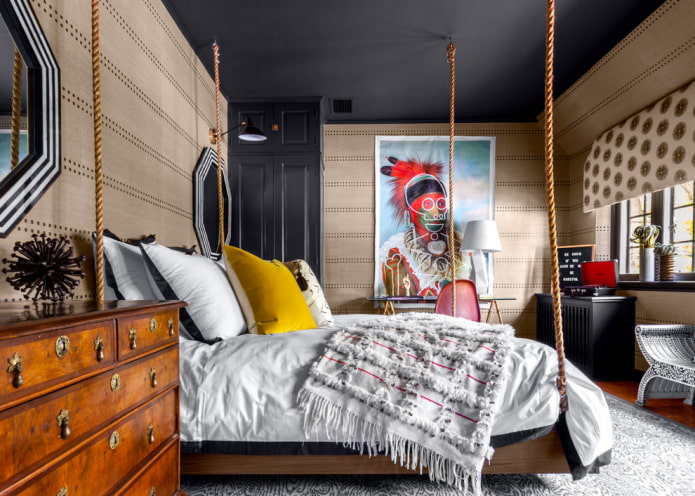 letto su corde all'interno