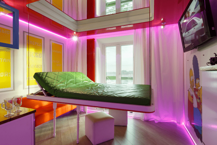 letto sospeso-trasformatore all'interno