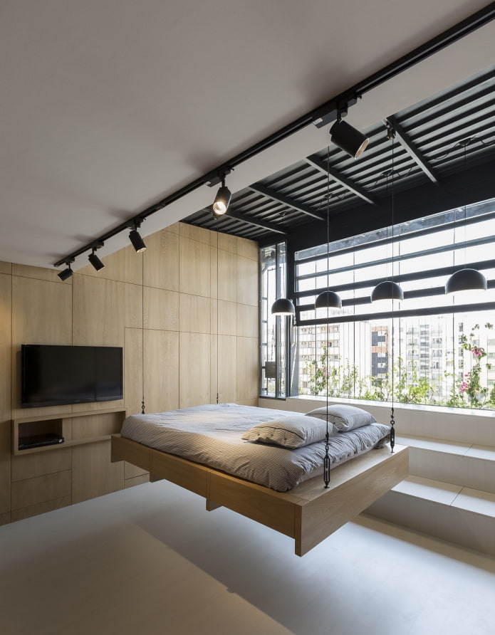 letto sospeso all'interno