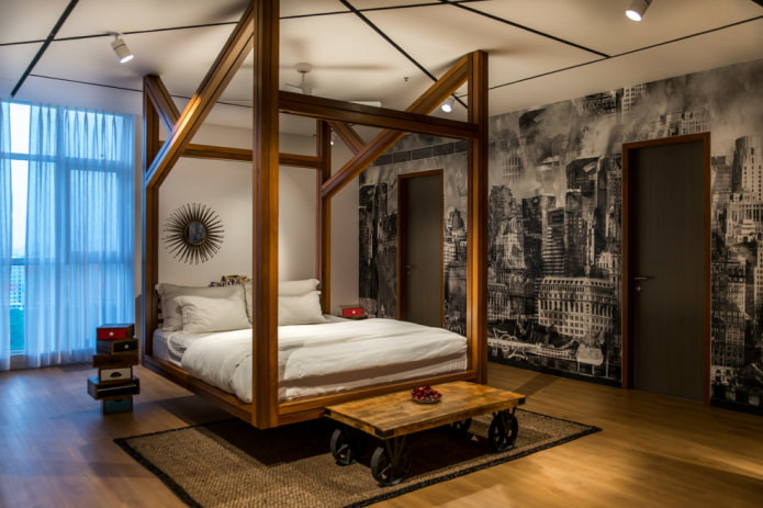 letto sospeso rettangolare all'interno