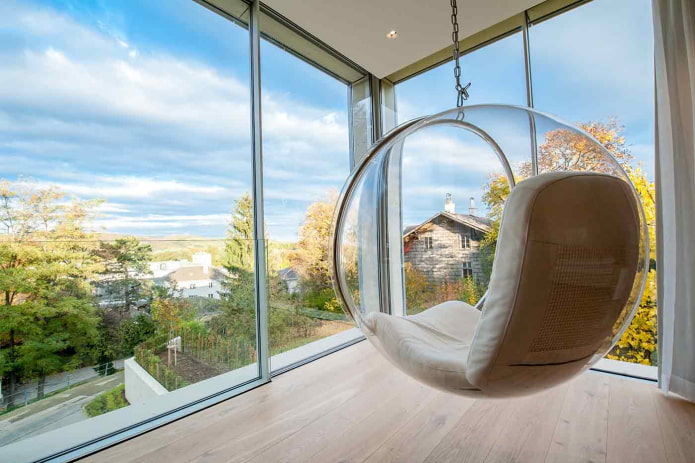 sedia a sfera per il balcone