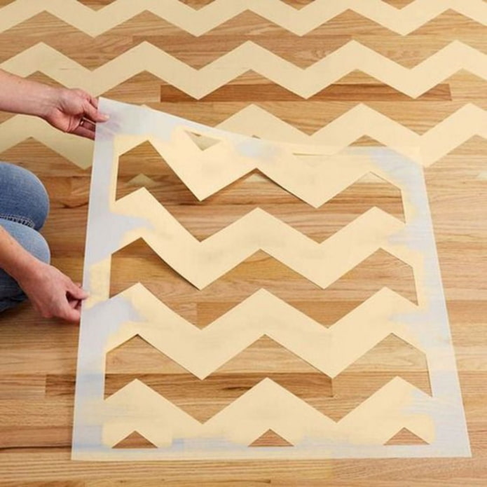 Stencil per pitturare pavimenti