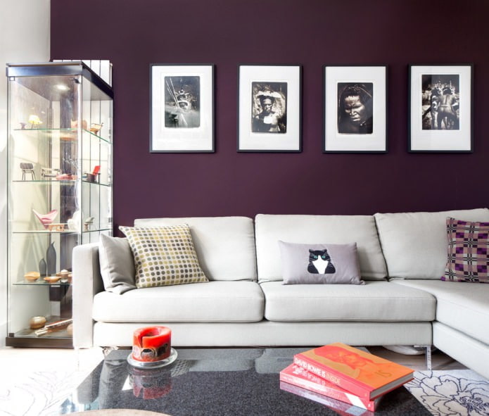 pittura murale viola