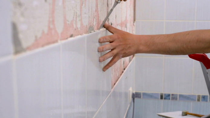 Rimozione delle piastrelle