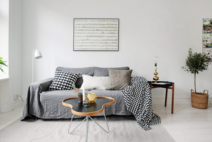 Copridivano in stile scandinavo