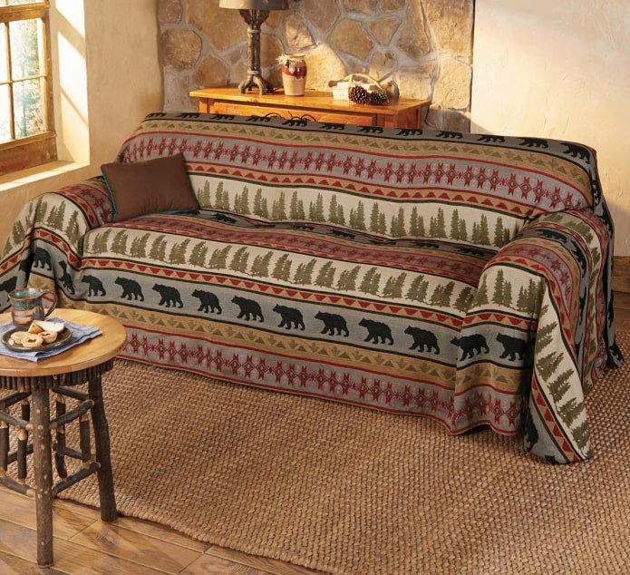 Copridivano in stile country