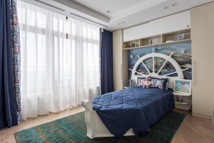letto per bambini con copriletto all'interno