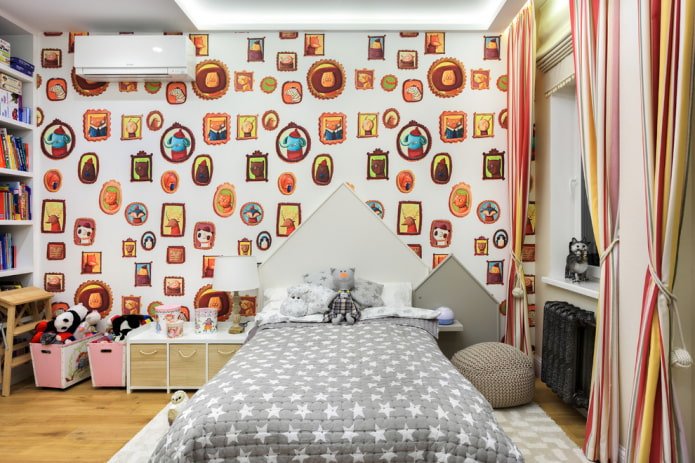 letto per bambini con copriletto all'interno