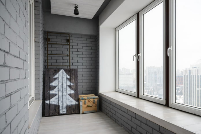 rifinitura di un balcone non riscaldato