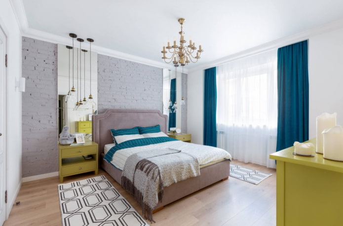 pavimento in camera da letto in stile moderno