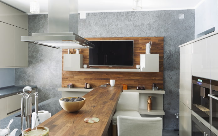 Mensola porta TV in cucina