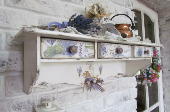 Design mensola da parete in stile provenzale