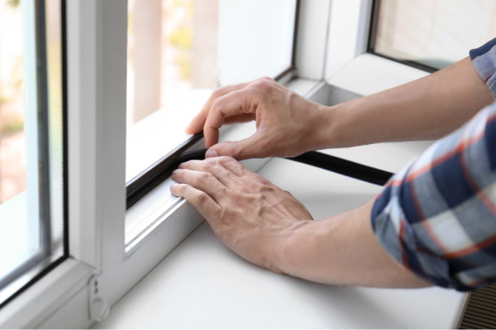 sostituzione della guarnizione su finestre in PVC