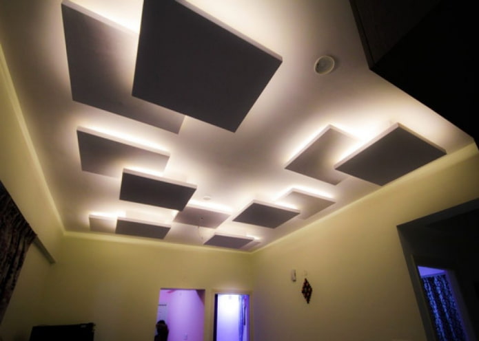 struttura in cartongesso con quadrati