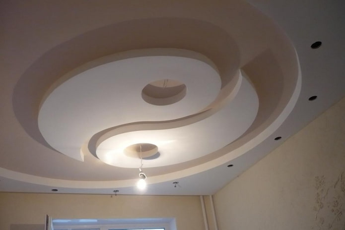 costruzione in cartongesso a forma di yin-yang